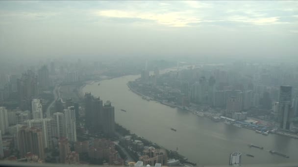 Skyline di Shanghai durante il giorno — Video Stock